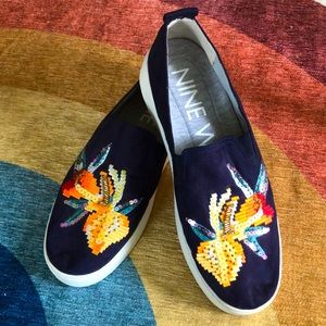 Nine West Navy Blue Slips